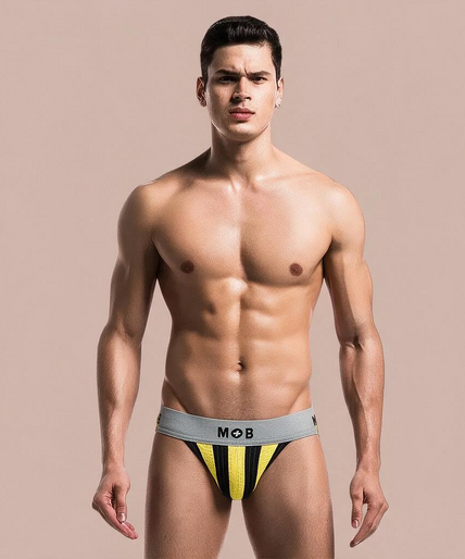Mob – Klassischer Jock Stripe Gelb Größe S