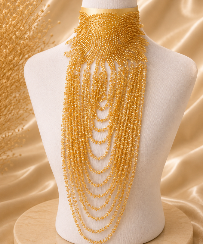 Mondin Goldener Regen – Exklusiver Brustschmuck