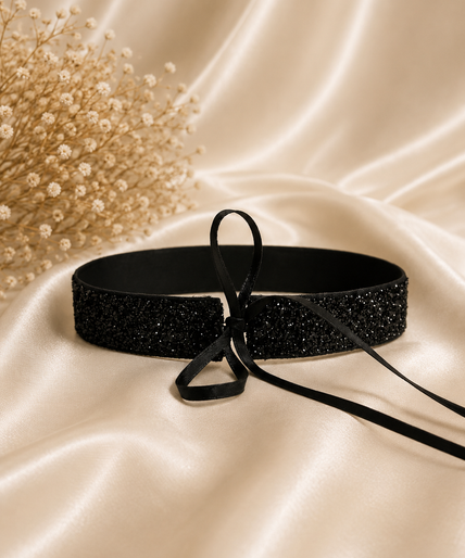Mondin Glimmer Choker Schwarz – Exklusiver Halsschmuck