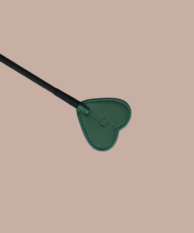 Liebe Seele Mossy Chic Leder Reitgerte – Grün