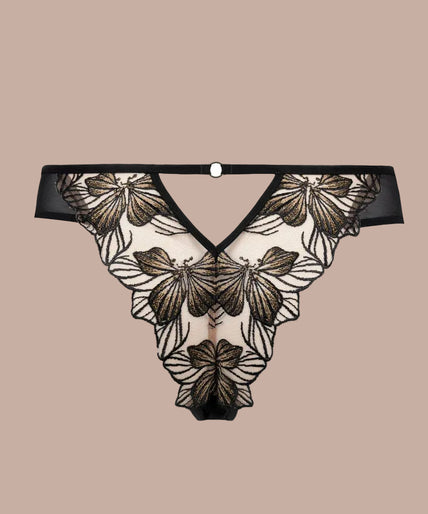 Atelier Amour – Fleur Défendue Tanga Schwarz