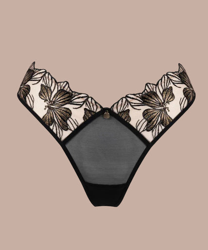 Atelier Amour – Fleur Défendue Tanga Schwarz