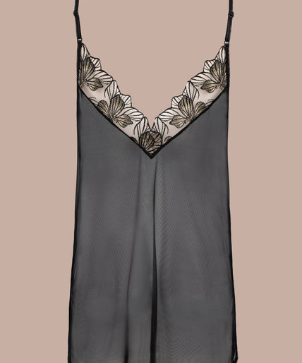 Atelier Amour – Fleur Défendue Nachthemd Schwarz