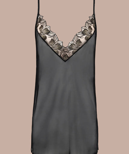 Atelier Amour – Fleur Défendue Nachthemd Schwarz