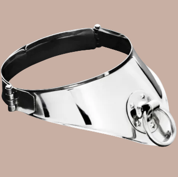 Metaal Hard – Beperkingshalsband met Ring & Hangslot – 12,5 cm