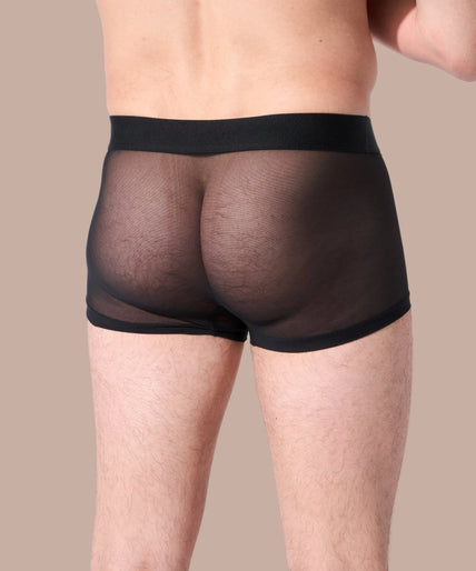 Atelier Amour – Herrenboxer transparent Schwarz