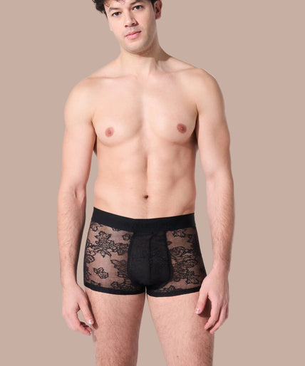 Atelier Amour – Herrenboxer Spitze Schwarz