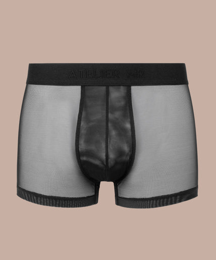 Atelier Amour – Herrenboxer transparent Schwarz
