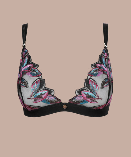 Atelier Amour Oiseau de Paradis Unwired Triangle Bra – Flowered - Pleasurements