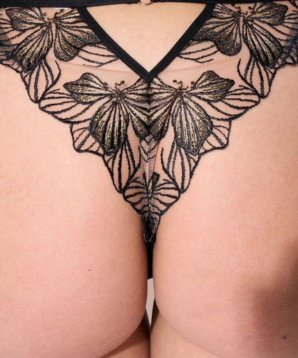Atelier Amour – Fleur Défendue Tanga Schwarz