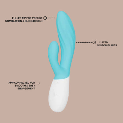 LELO – INA Twist Rabbit Vibrator – Aqua - by Pleasurements