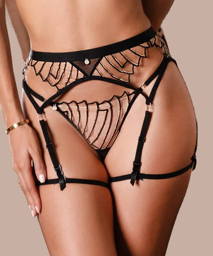Atelier Amour – Cosmic Dream Strumpfhalter Schwarz