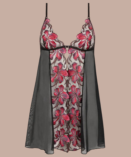 Atelier Amour – Dernier Frisson Babydoll mit Frontöffnung Mehrfarbig