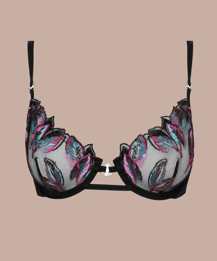 Atelier Amour Oiseau de Paradis Half Cup Bra – Flowered - Pleasurements