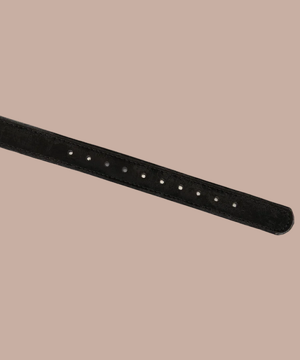 Liebe Seele Boudoir Amor black ball gag with perforated ball and adjustable buckle strap.