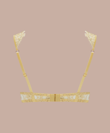 Coco de Mer Fiorella Balcony Bra Gold - Pleasurements