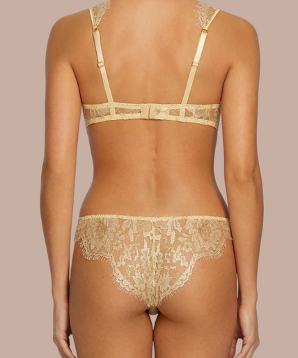 Coco de Mer Fiorella Balcony Bra Gold - Pleasurements