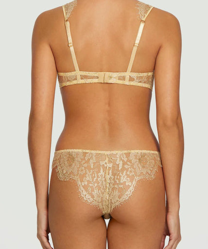 Coco de Mer Fiorella Balcony Bra Gold - Pleasurements