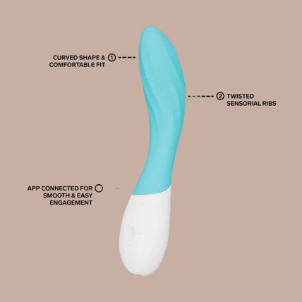 LELO – MONA Twist G-Spot Vibrator – Aqua - by Pleasurements