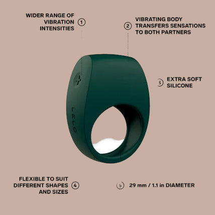 LELO – TOR 2 Vibrating Couples Ring – Green - by Pleasurements