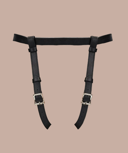 Liebe Seele Deluxe Leather Strap-On Harness – Dark Secret Black