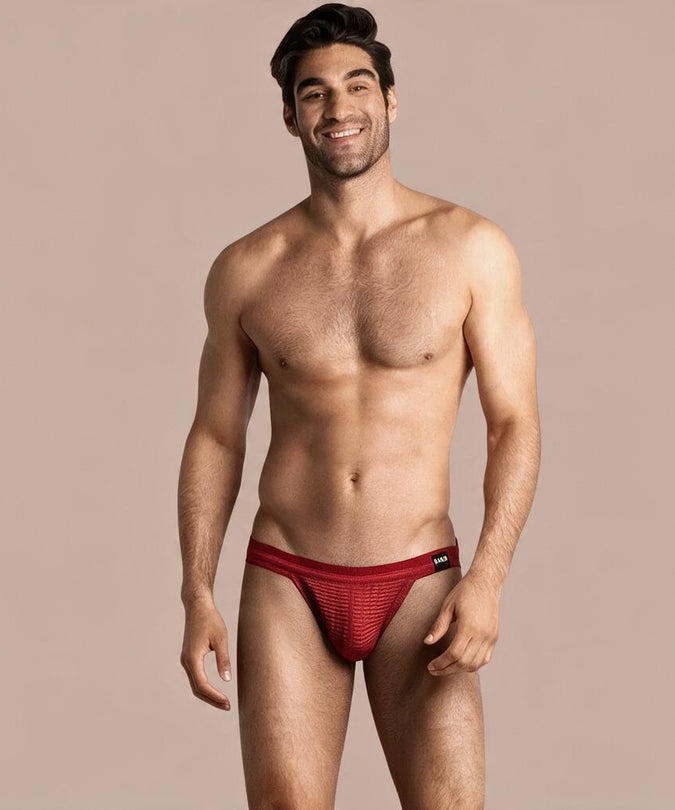 Mob – Roter Fetisch Jockstrap Badeanzug Größe S