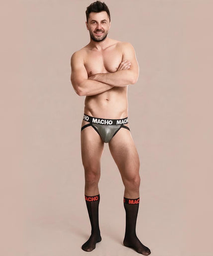 Macho – Dünne Socken Einheitsgröße Schwarz/Rot