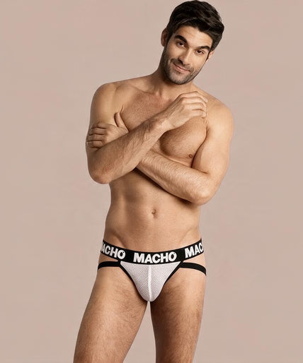 Macho – Mx26x1 Jock Gitter Weiß S
