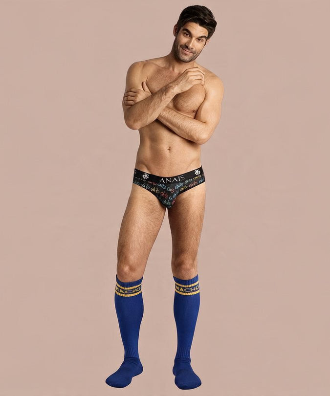 Macho – Lange Socken One Size Blau