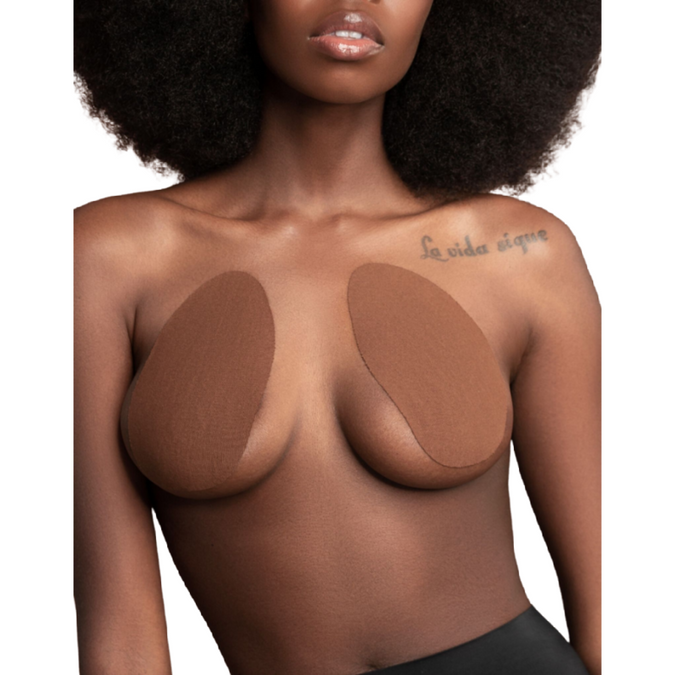 Bye – BH – Brustverstärker + 3 Paar Satin Braun Cup D/f