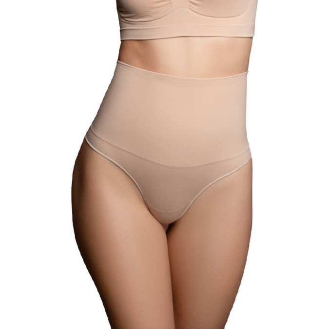 Bye – Bra – Thong Style Seamless Girdle Beige Size XL