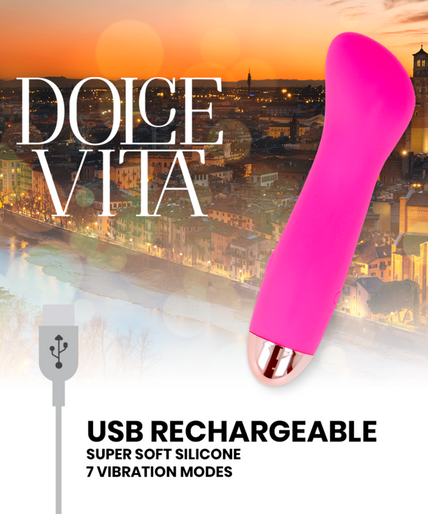 Pleasurements – Dolce Vita – Wiederaufladbarer Vibrator One Pink mit 7 Geschwindigkeiten
