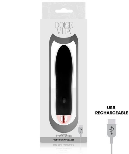 Pleasurements – Dolce Vita – Wiederaufladbarer Vibrator Four Schwarz 7 Geschwindigkeiten