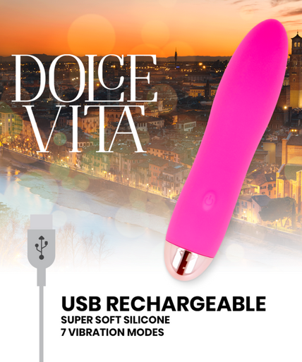 Pleasurements – Dolce Vita – Wiederaufladbarer Vibrator Four Pink mit 7 Geschwindigkeiten