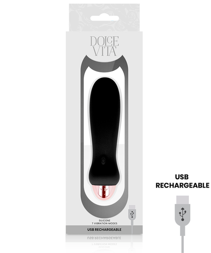 Pleasurements – Dolce Vita – Wiederaufladbarer Vibrator Five Schwarz 7 Geschwindigkeiten