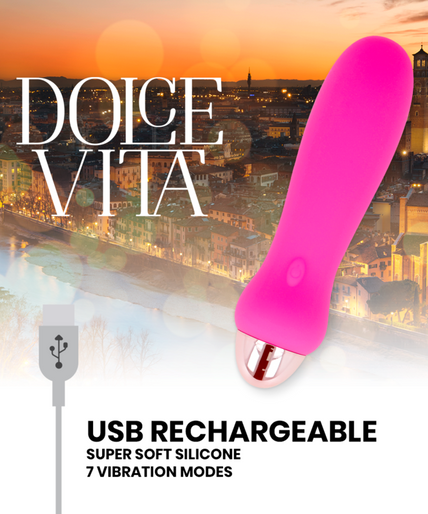 Pleasurements – Dolce Vita – Wiederaufladbarer Vibrator Five Pink mit 7 Geschwindigkeiten