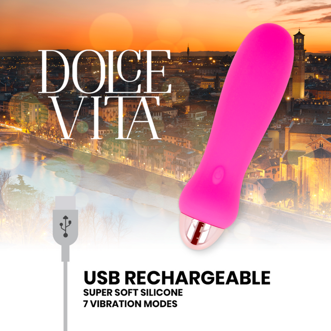 Pleasurements – Dolce Vita – Wiederaufladbarer Vibrator Five Pink mit 7 Geschwindigkeiten