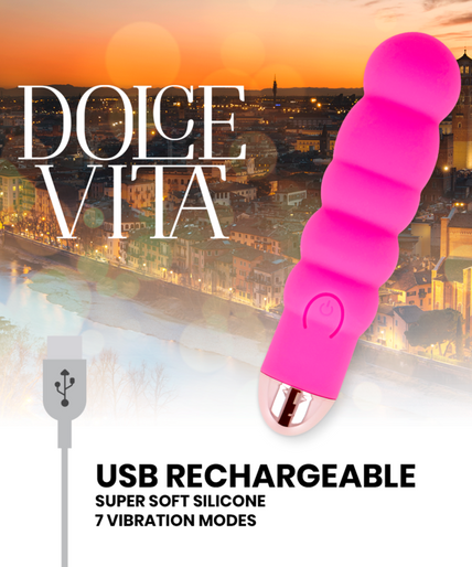 Pleasurements – Dolce Vita – Wiederaufladbarer Vibrator Sechs Pink 7 Geschwindigkeiten