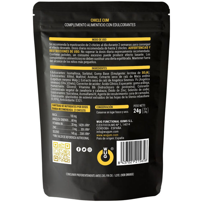 Wug Sex Sense – Cum Ejaculation Increase Gum & Semen Banana Flavor 10 Units