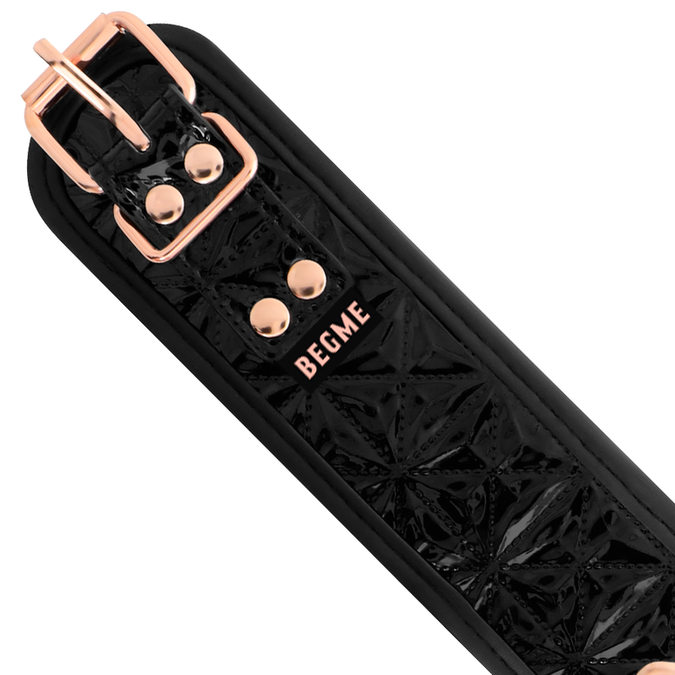 Begme – Black Edition Core Veganes Lederhalsband mit Neoprenfutter