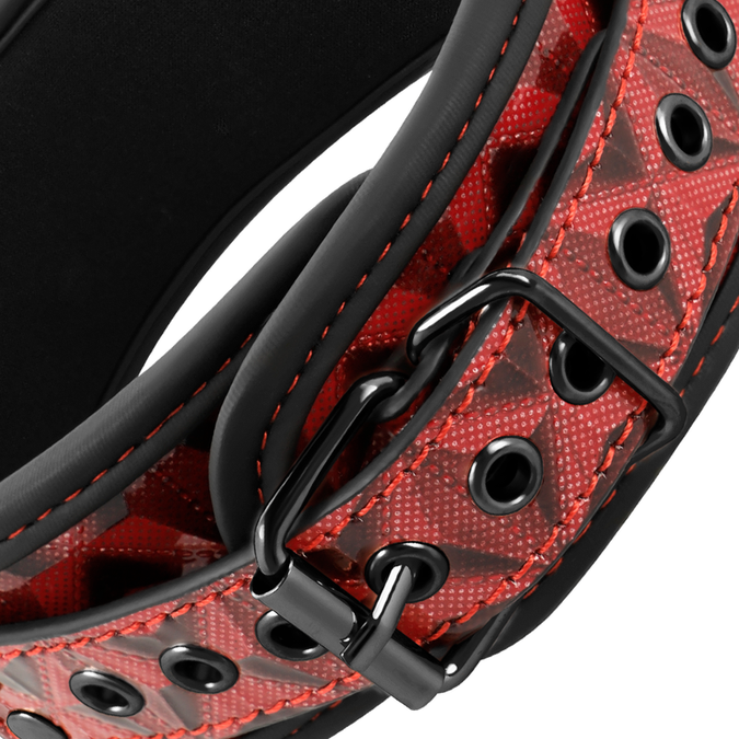 Begme – Red Edition Core Veganleder Halsband mit Neoprenfutter 