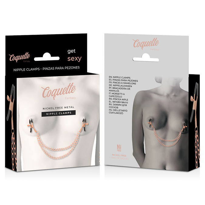 Coquette Chic Desire – Fantasy Metal Nipple Clips with Chain