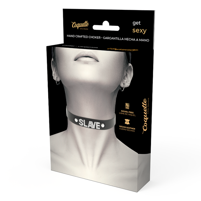 Coquette Chic Desire – Slave Vegan Leather Choker