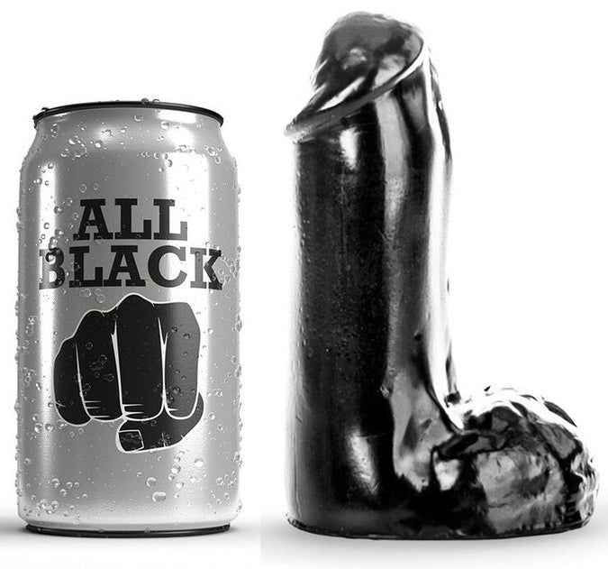 All Black – Realistische dildo zwart 13 cm