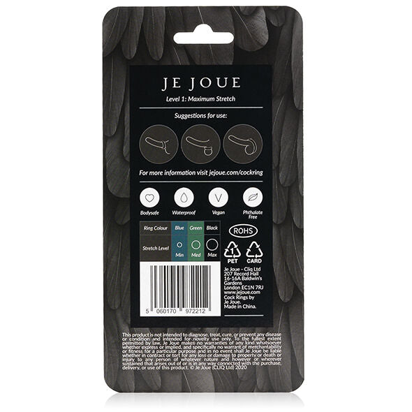 Je Joue – Maximum Stretch Silikon-Penisring – Schwarz