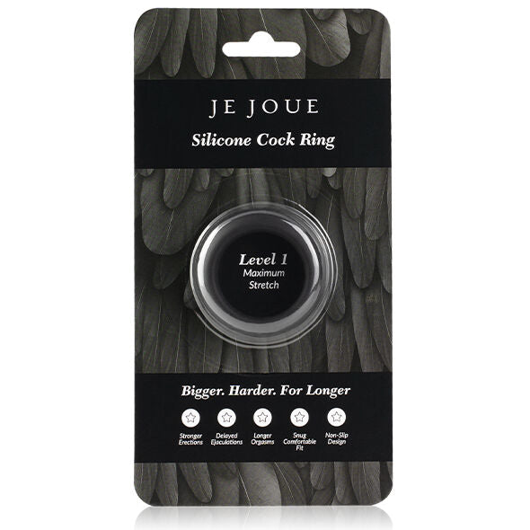Je Joue – Maximum Stretch Silikon-Penisring – Schwarz