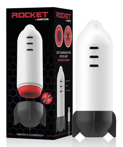 Jamyjob – Rocket Masturbator mit sanfter Kompressionstechnologie und Vibration