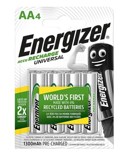 Energizer – Universal Rechargeable Battery Hr6 Aa 1300mah 4 Unit