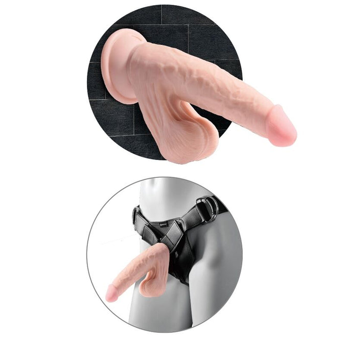 King Cock – Plus 3D dildo met schommelende ballen 12,7 cm