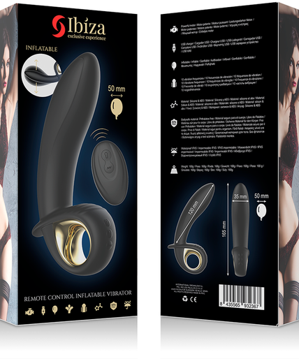 Ibiza – Leistungsstarker Aufblasbarer Anal/Vaginal Vibrator Fernbedienung